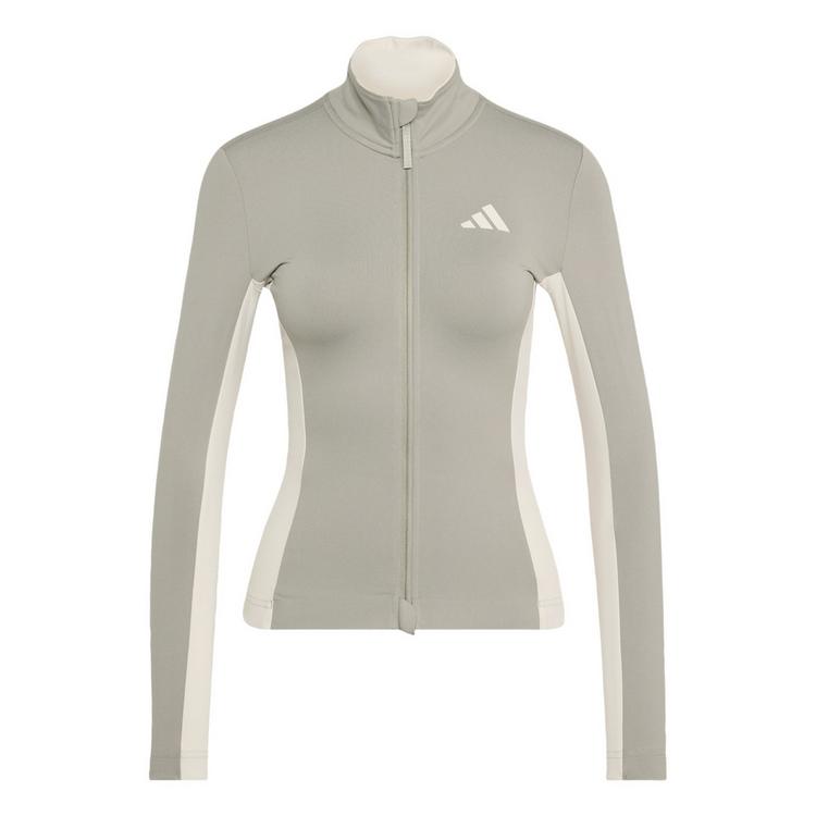 adidas adidas Tempo 3-Streifen lang&auml;rmliges Radtrikot Funktionstop Damen - Grey / Alumina - 0 | SportScheck