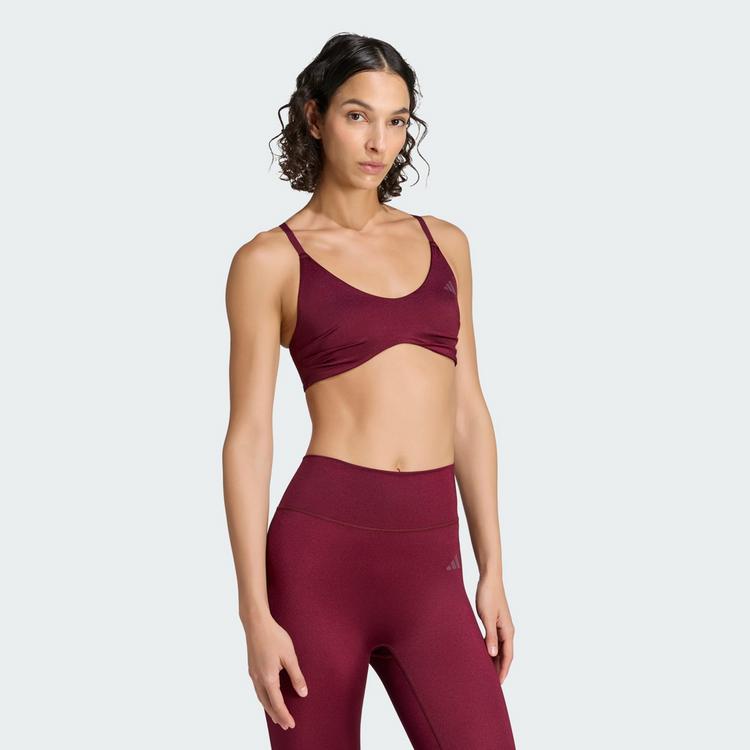 adidas adidas Optime Essentials Workout Shine BH mit BH Damen - Maroon - 0 | SportScheck