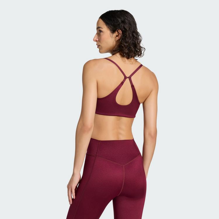 adidas adidas Optime Essentials Workout Shine BH mit BH Damen - Maroon - 1 | SportScheck
