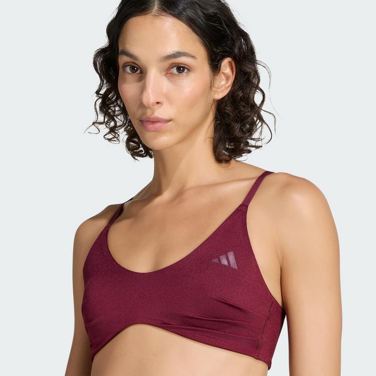 adidas adidas Optime Essentials Workout Shine BH mit BH Damen - Maroon - 1 | SportScheck