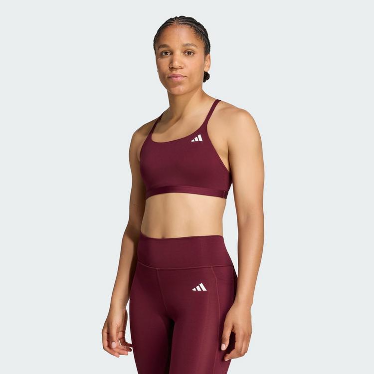 adidas adidas Optime Essentials leicht st&uuml;tzender BH Damen - Maroon - 0 | SportScheck