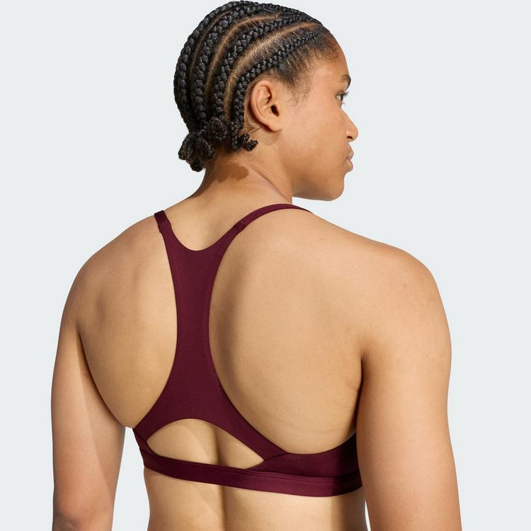 adidas adidas Optime Essentials leicht st&uuml;tzender BH Damen - Maroon - 2 | SportScheck
