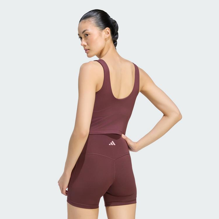 adidas adidas 3-Streifen Studio All Me Tanktop, Funktionstank Damen - Aurora Ruby - 1 | SportScheck