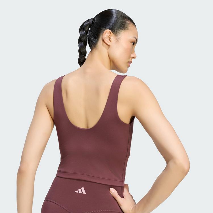 adidas adidas 3-Streifen Studio All Me Tanktop, Funktionstank Damen - Aurora Ruby - 1 | SportScheck