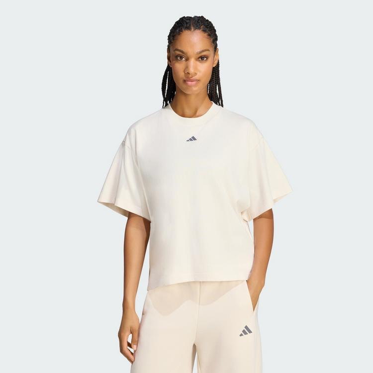 adidas adidas 3 STRIPES STUDIO BOYFRIEND T-SHIRT T-Shirt Damen - Wonder White - 0 | SportScheck