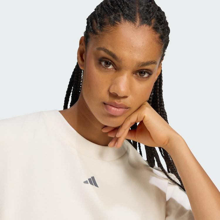 adidas adidas 3 STRIPES STUDIO BOYFRIEND T-SHIRT T-Shirt Damen - Wonder White - 0 | SportScheck