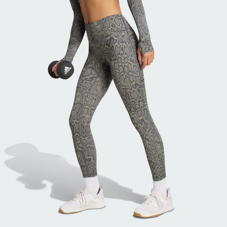 adidas adidas Optime PrimeLift 7/8-Leggings, Tights Damen - Stone Green - 0 | SportScheck
