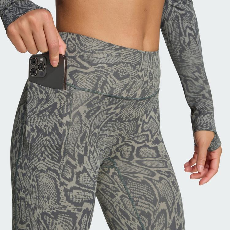 adidas adidas Optime PrimeLift 7/8-Leggings, Tights Damen - Stone Green - 0 | SportScheck