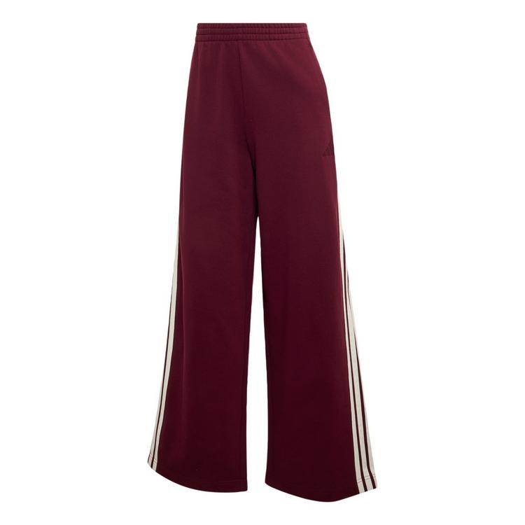 adidas adidas adidas KIT 3-Streifen Hose, weit Stoffhose Damen - Maroon / Off White - 0 | SportScheck