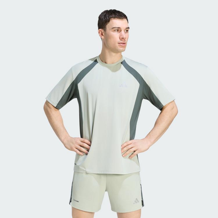 adidas adidas TECH APPAREL COLORBLOCK T-SHIRT Funktionsshirt Herren - Halo Green / Legend Ivy - 0 | SportScheck