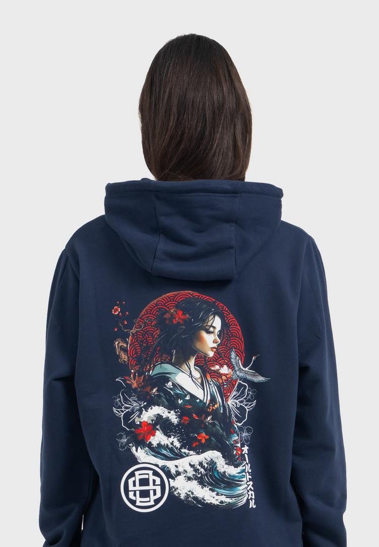 OLDSKULL OLDSKULL Asian Blossom Queen Logo Graphic Hoodie Herren - Navy Blue - 0 | SportScheck