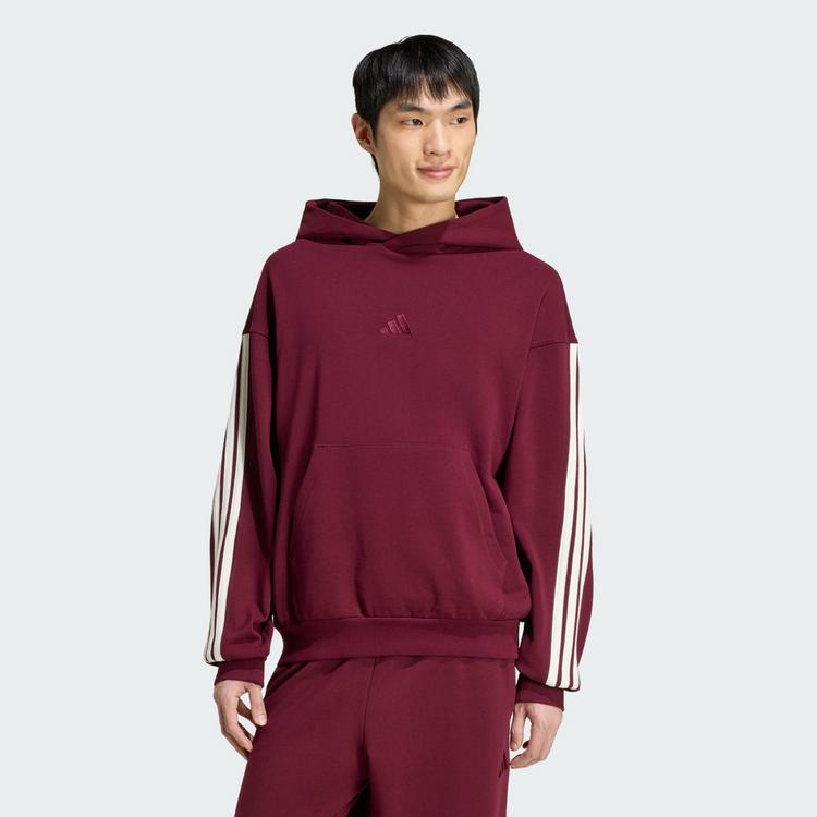 adidas adidas ADIDAS KIT 3-STREIFEN HOODIE Hoodie Herren - Maroon / Off White - 0 | SportScheck