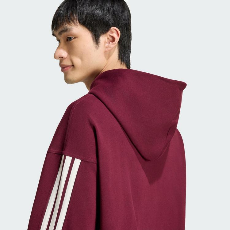 adidas adidas ADIDAS KIT 3-STREIFEN HOODIE Hoodie Herren - Maroon / Off White - 0 | SportScheck