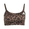 adidas Optime Essentials 3-Streifen Leopard BH Damen - Earth Strata / Brown / Black