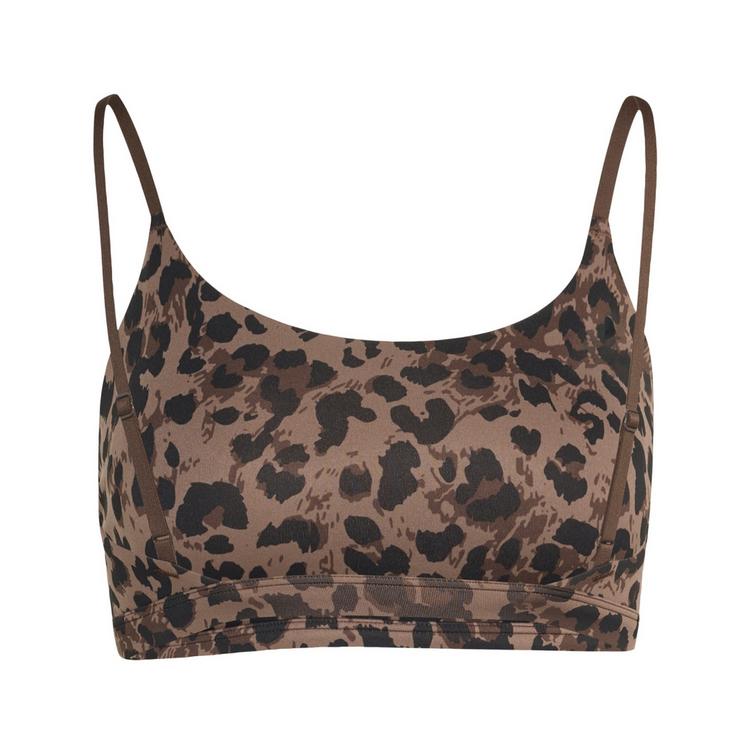adidas adidas Optime Essentials 3-Streifen Leopard BH Damen - Earth Strata / Brown / Black - 0 | SportScheck