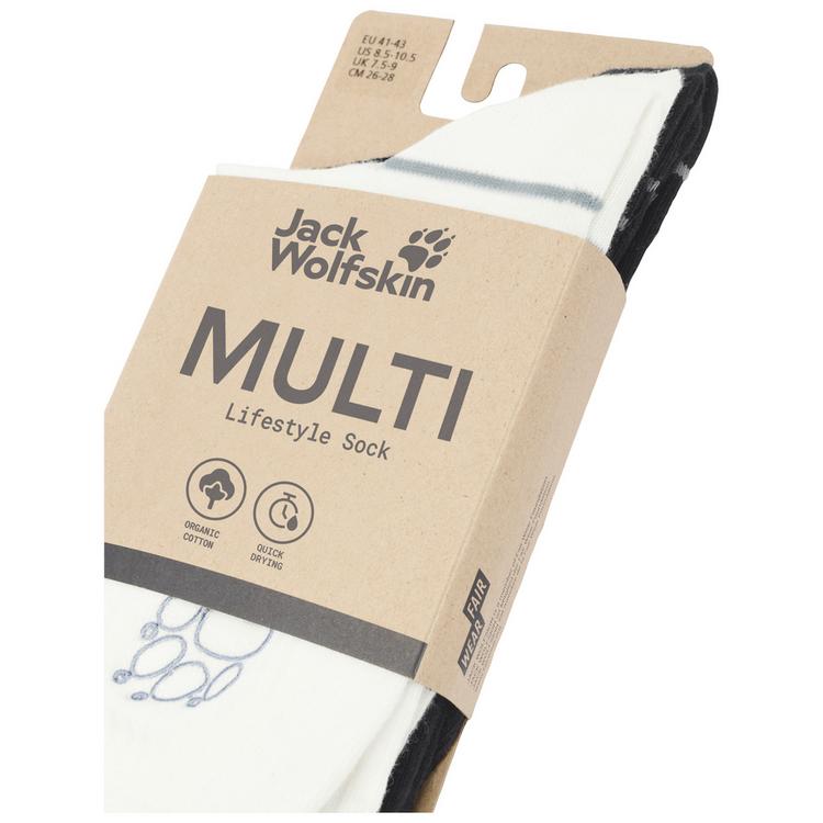 Jack Wolfskin Jack Wolfskin PAW SOCK CL C Socken - black / white - 3 | SportScheck