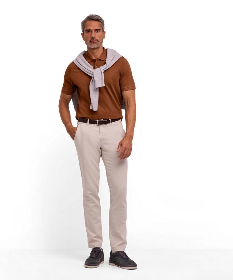 Falke Falke Pima Piqu&eacute; Polo Poloshirt Herren - cappucino (5520) - 1 | SportScheck