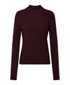 Falke Merino Ultrafine Mock Neck Strickpullover Damen - dark choco (5162)