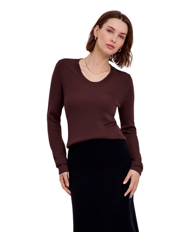 Falke Falke Merino Ultrafine Strickpullover Damen - dark choco (5162) - 0 | SportScheck