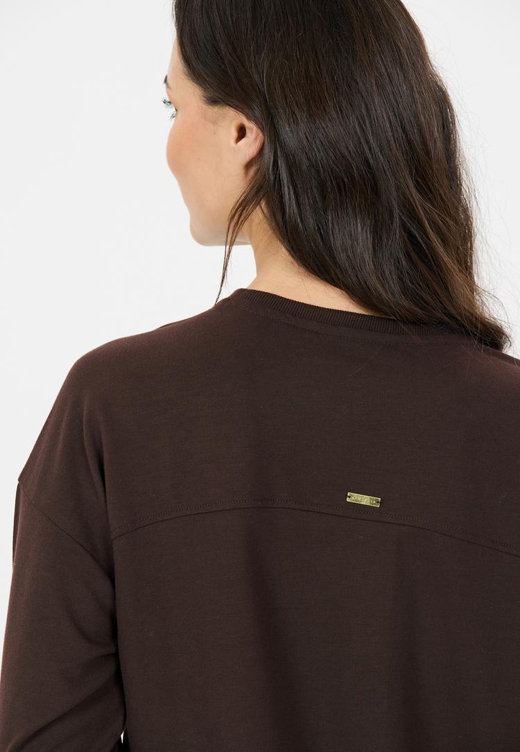 Athlecia Athlecia Brenan Sweatshirt Damen - 1294 Chocolate Torte - 0 | SportScheck