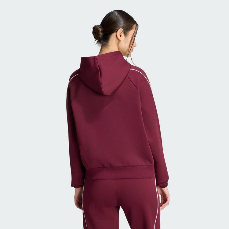 adidas adidas STADIUM SMALL LOGO KAPUZENJACKE Sweatjacke Damen - Maroon - 1 | SportScheck