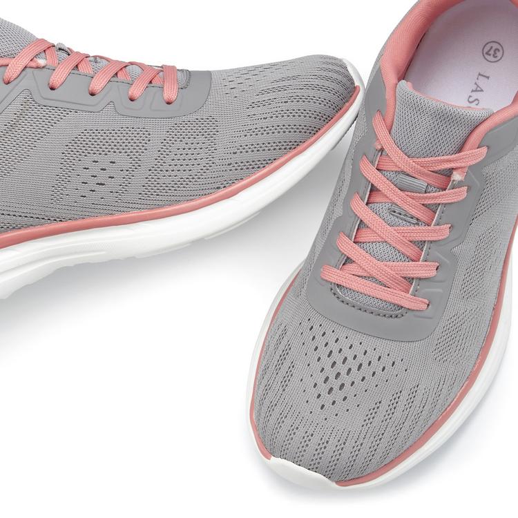 Lascana Lascana Sneaker Sneaker Damen - grau/koralle - 1 | SportScheck