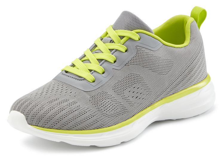 Lascana Lascana Sneaker Sneaker Damen - grau/lime - 0 | SportScheck
