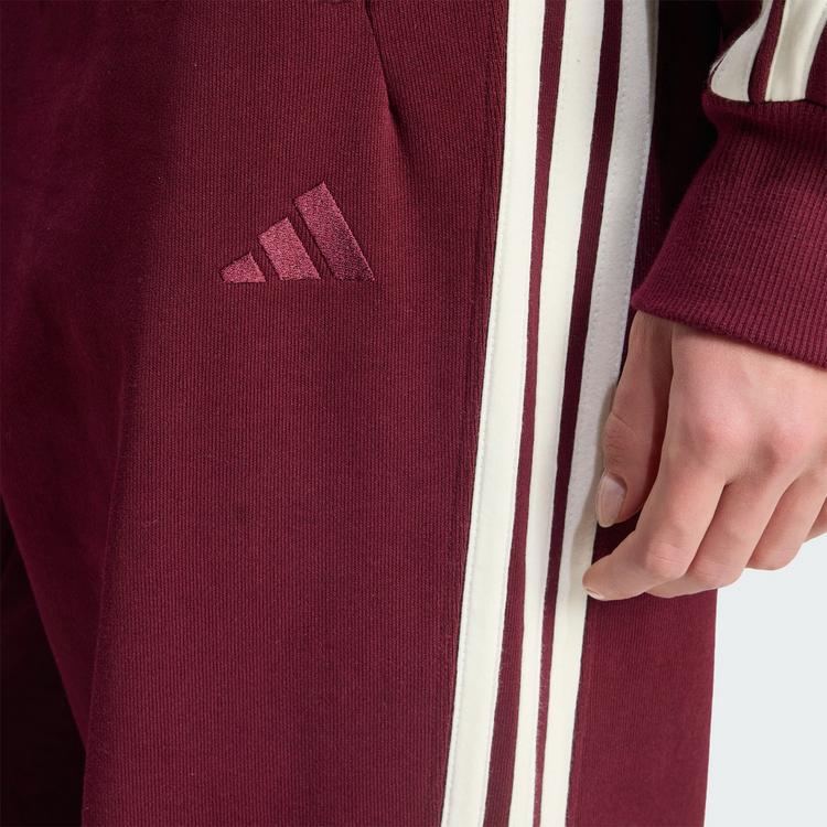 adidas adidas ADIDAS KIT 3-STREIFEN HOSE, LOCKER Stoffhose Damen - Maroon / Off White - 0 | SportScheck