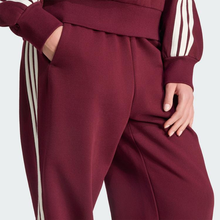adidas adidas ADIDAS KIT 3-STREIFEN HOSE, LOCKER Stoffhose Damen - Maroon / Off White - 1 | SportScheck