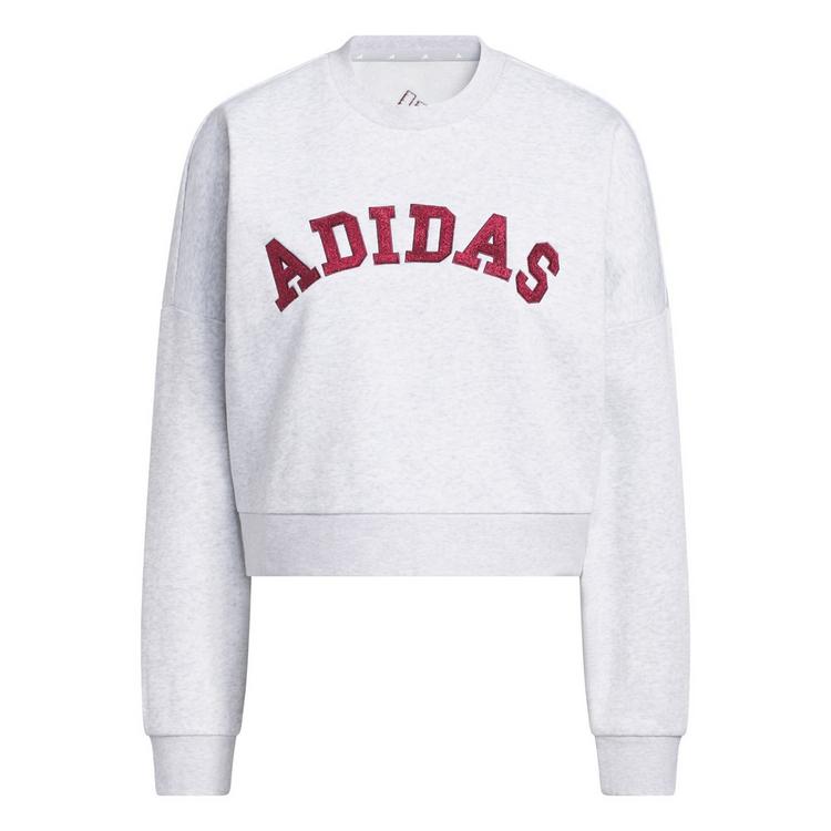 adidas adidas Chenille Logo Grafik Sweatshirt Sweatshirt Damen - Light Grey Heather - 0 | SportScheck
