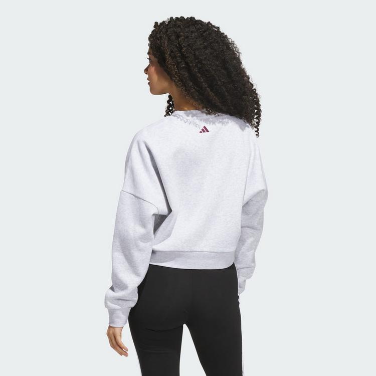 adidas adidas Chenille Logo Grafik Sweatshirt Sweatshirt Damen - Light Grey Heather - 1 | SportScheck