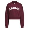 adidas Chenille Logo Grafik Sweatshirt Sweatshirt Damen - Maroon