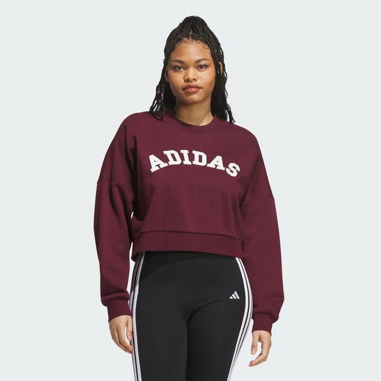 adidas adidas Chenille Logo Grafik Sweatshirt Sweatshirt Damen - Maroon - 0 | SportScheck