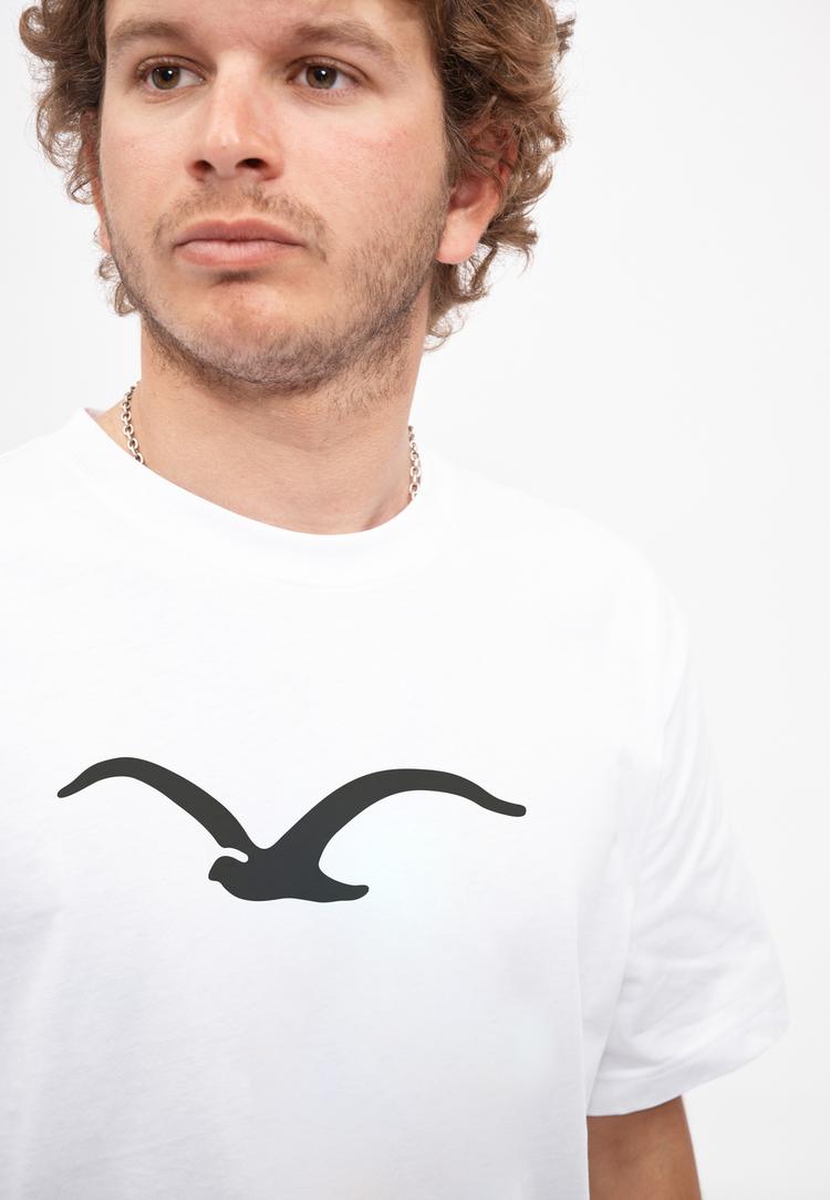Cleptomanicx Cleptomanicx Mowe Printshirt Herren - White/Black - 2 | SportScheck