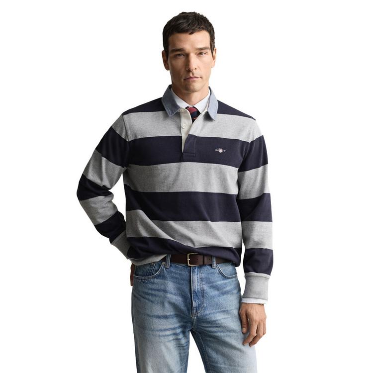 GANT GANT Poloshirt Poloshirt Herren - Graumelange/Dunkelblau - 0 | SportScheck