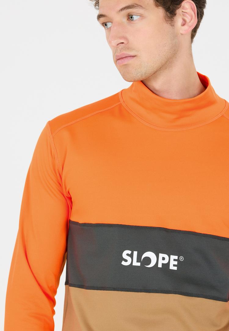 SLOPE SLOPE Norvyn Funktionssweatshirt Herren - 5396 Orange Tiger - 1 | SportScheck
