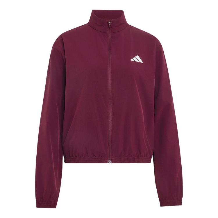 adidas adidas Train Essentials 3-Streifen Woven Trainingsjacke Damen - Maroon / White - 0 | SportScheck