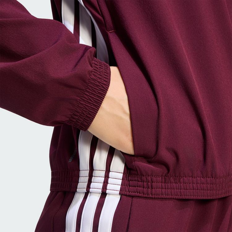 adidas adidas Train Essentials 3-Streifen Woven Trainingsjacke Damen - Maroon / White - 1 | SportScheck