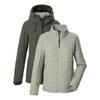 KILLTEC 3 in 1 Funktionsjacke mit Kapuze Softshelljacke Damen - Gr&uuml;n2085