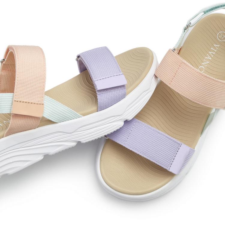 Vivance Vivance Sandale Sandalen Damen - lila/orange/mintgr&uuml;n - 0 | SportScheck