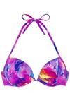 VENICE BEACH Push-Up-Bikini-Top Bikini Oberteil Damen - lila print
