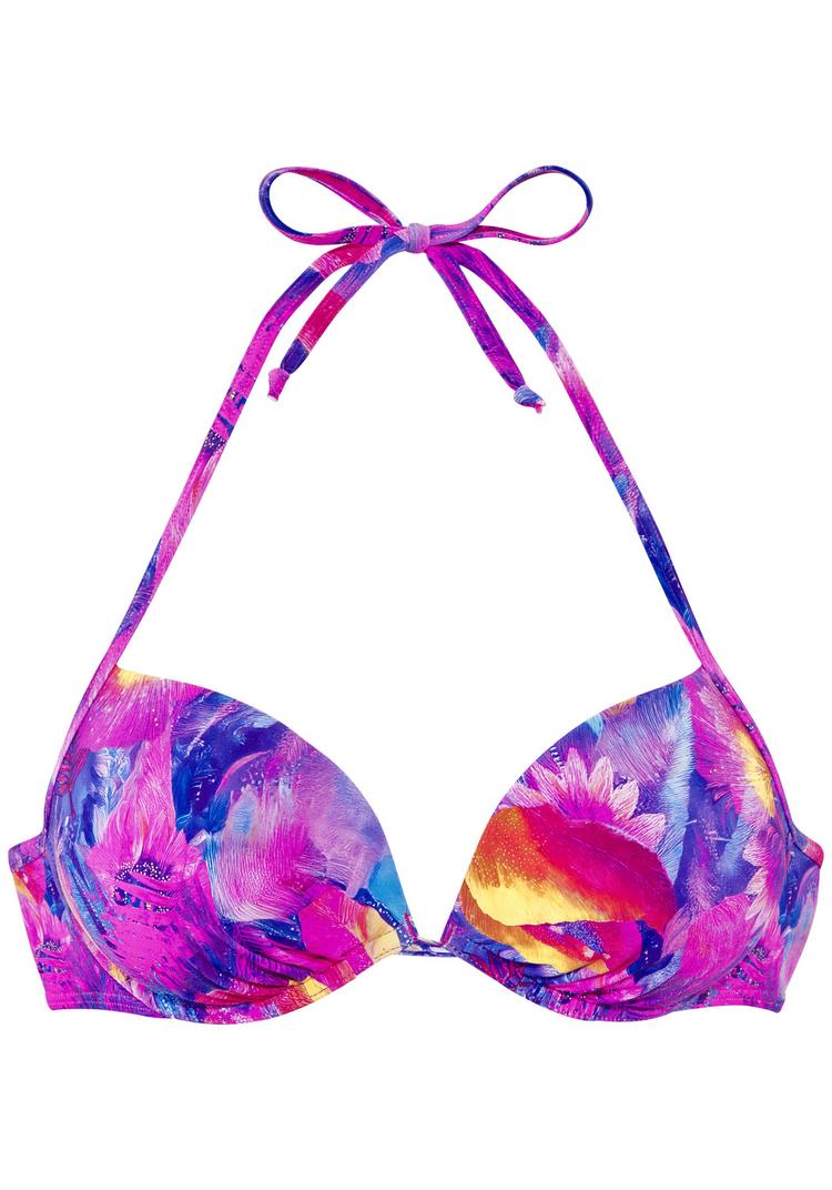 VENICE BEACH VENICE BEACH Push-Up-Bikini-Top Bikini Oberteil Damen - lila print - 0 | SportScheck