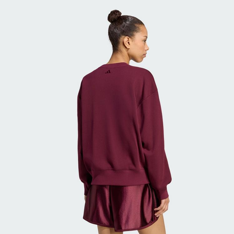 adidas adidas Seasonal Essentials Satin-Sweatshirt, Sweatshirt Damen - Maroon - 1 | SportScheck