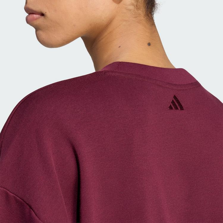 adidas adidas Seasonal Essentials Satin-Sweatshirt, Sweatshirt Damen - Maroon - 1 | SportScheck