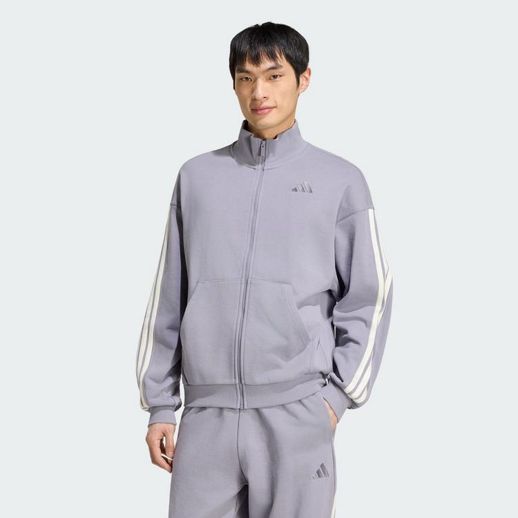 adidas adidas adidas KIT 3-Streifen Trainingsjacke Trainingsanzug Herren - Slate / Off White - 0 | SportScheck