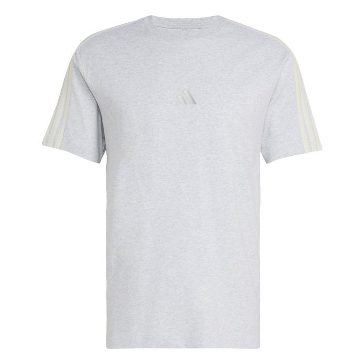 adidas adidas ADIDAS KIT 3-STREIFEN T-SHIRT, REGUL&Auml;R T-Shirt Herren - Light Grey Heather / Off White - 0 | SportScheck