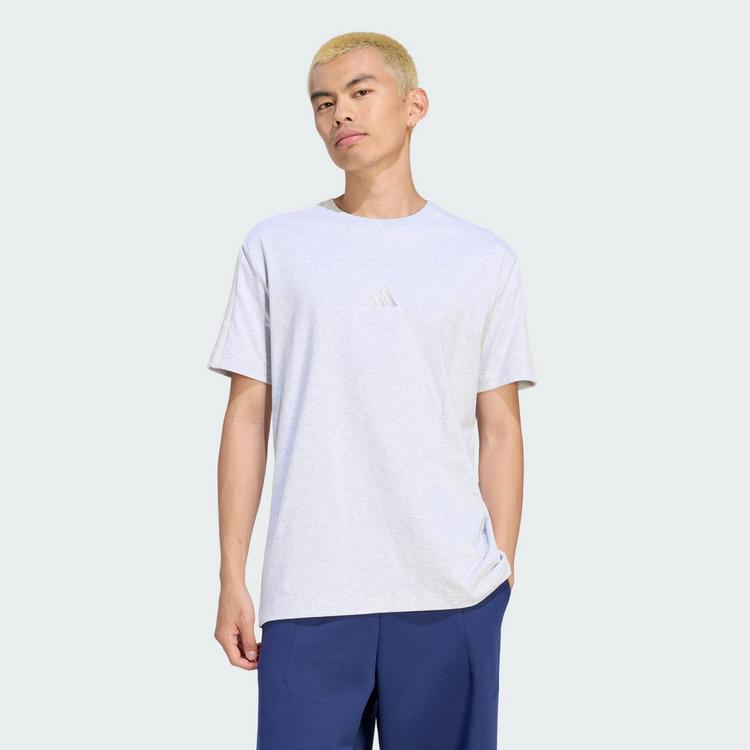 adidas adidas ADIDAS KIT 3-STREIFEN T-SHIRT, REGUL&Auml;R T-Shirt Herren - Light Grey Heather / Off White - 0 | SportScheck