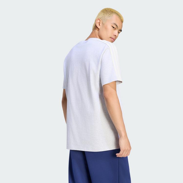 adidas adidas ADIDAS KIT 3-STREIFEN T-SHIRT, REGUL&Auml;R T-Shirt Herren - Light Grey Heather / Off White - 1 | SportScheck