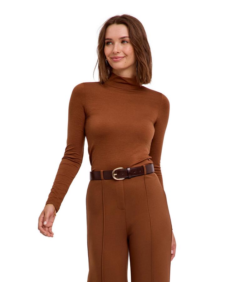 Falke Falke Merino Roll Neck T-Shirt Damen - cappucino (5520) - 0 | SportScheck