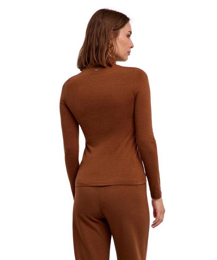 Falke Falke Merino Roll Neck T-Shirt Damen - cappucino (5520) - 0 | SportScheck